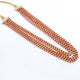 5 Strands Red & Yellow Zircon Faceted Rondelles Ready To Wear Necklace 3mm 13 Inch BR913