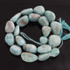 1  Strand Larimar Smooth Nuggets  Briolettes -Semi Precious Gemstone Assorted Nuggets Shape Larimar Briolettes -12mmx12mm-23mmx18mm-15 Inches BR03280