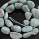 1  Strand Larimar Smooth Nuggets  Briolettes -Semi Precious Gemstone Assorted Nuggets Shape Larimar Briolettes -12mmx12mm-23mmx18mm-15 Inches BR03280