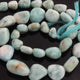 1  Strand Larimar Smooth Nuggets  Briolettes -Semi Precious Gemstone Assorted Nuggets Shape Larimar Briolettes -8mmx8mm-19mmx11mm-15 Inches BR1522