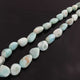 1  Strand Larimar Smooth Nuggets  Briolettes -Semi Precious Gemstone Assorted Nuggets Shape Larimar Briolettes -8mmx8mm-19mmx11mm-15 Inches BR1522