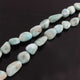 1  Strand Larimar Smooth Nuggets  Briolettes -Semi Precious Gemstone Assorted Nuggets Shape Larimar Briolettes -12mmx11mm-23mmx13mm-14.5 Inches BR2349