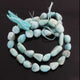 1  Strand Larimar Smooth Nuggets  Briolettes -Semi Precious Gemstone Assorted Nuggets Shape Larimar Briolettes -9mmx8mm-17mmx8mm-15 Inches BR02271