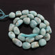 1  Strand Larimar Smooth Nuggets  Briolettes -Semi Precious Gemstone Assorted Nuggets Shape Larimar Briolettes -11mmx10mm-18mmx9mm-15 Inches BR02247