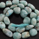 1  Strand Larimar Smooth Nuggets  Briolettes -Semi Precious Gemstone Assorted Nuggets Shape Larimar Briolettes -11mmx10mm-18mmx9mm-15 Inches BR02247