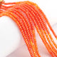 5 Strands AAA Quality Shaded Orange Zircon Faceted Rondelles Ready To Wear Necklace -Sheded Orange Zircon  3mm 13 Inches BR942