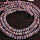 1 Long Strand Lavender opal  Smooth Rondelles - Semi Precious Gemstone Rondelles Beads  - 7mmx3mm-10mmx6mm - 14- Inches - BR02699