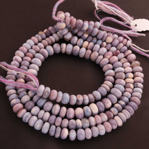 1 Long Strand Lavender opal  Smooth Rondelles - Semi Precious Gemstone Rondelles Beads  - 7mmx3mm-10mmx6mm - 14- Inches - BR02699