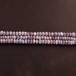 1 Long Strand Lavender opal  Smooth Rondelles - Semi Precious Gemstone Rondelles Beads  - 7mmx3mm-10mmx6mm - 14- Inches - BR02699