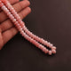 1 Strand Pink Opal Smooth  Roundelles -Semi Precious Gemstone Roundelles Beads 5mm-8mm- 14 Inches BR1192