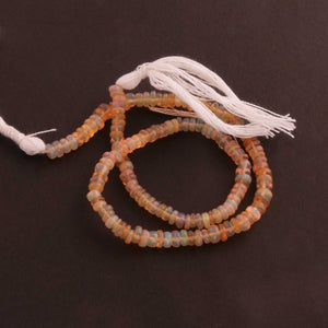 1  Strand Natural Ethiopian Opal Smooth  Rondelles Beads -Opal Rondelles 4mm-5mm 8 Inches  BR1150