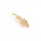 1 Pc Pave Diamond Arrowhead Charm Pendant - 925 Sterling Silver, Rose & Yellow Gold Vermeil - Arrow Pendant 16mmX5mm PDC806