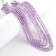 5 Strands Purple Zircon CZ Necklace , Gemstone Faceted Rondelles Ready To Wear Necklace - 3mm 14 Inch BR02862