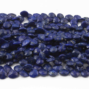 1 Strand Lapis Lazuli Faceted Heart Shape Briolettes - Lapis Heart Shape Beads 8mmx7mm-6mmx7mm 8 Inches Long BR0524 - Tucson Beads