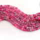 1 Strand Shaded  Pink Chalcedony Faceted Cube Briolettes -Chalcedony Cube l Briolettes -6mmx7mm-8mm 8 Inches BR03172 - Tucson Beads