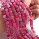 1 Strand Shaded  Pink Chalcedony Faceted Cube Briolettes -Chalcedony Cube l Briolettes -6mmx7mm-8mm 8 Inches BR03172 - Tucson Beads