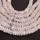 1  Long Strand White Rainbow  Moonstone Smooth Rondelles -  7mm-11mm -16 Inches BR02287 - Tucson Beads