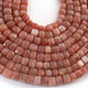 1 Strand Peach Moonstone Faceted Cube Briolettes - Box Shape Beads - 6mm-7mm - 10 Inches BR03168 - Tucson Beads