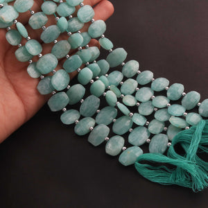 1 Strand  Amazonite Faceted Fancy Shape Beads, Straight Drill Amazonite Fancy Beads,  Faceted  Briolettes 10mmx14mm - 10 Inches BR03305 - Tucson Beads