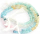 1 Strand Multi Aquamarine Faceted Finest Quality Rondelle Beads  - 5mm-6mm 13 inches BR1201