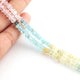 1 Strand Multi Aquamarine Faceted Finest Quality Rondelle Beads  - 5mm-6mm 13 inches BR1201