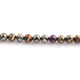 1 Strand Black Spinel Golden Coated  Faceted Rondelles  -Faceted Round Shape  Rondelles - 6mm -9.5 Inches BR1214