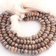 1 Strand Moonstone Silver Coated Faceted Rondelles - Roundel Beads 9mm-10mm  8 Inches BR1238