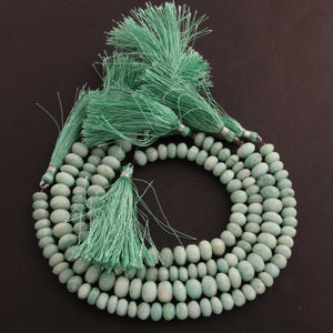 1 Strand Amazonite Faceted Roundells - Round Shape Briolettes 7mm-10mm 8.5 Inches BR1235