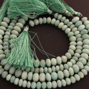 1 Strand Amazonite Faceted Roundells - Round Shape Briolettes 7mm-10mm 8.5 Inches BR1235