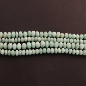 1 Strand Amazonite Faceted Roundells - Round Shape Briolettes 7mm-10mm 8.5 Inches BR1235