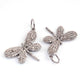 1 Pc Pave Diamond Dragonfly Charm Pendant, 925 Sterling Silver, Yellow & Rose Gold Vermeil  18mmx26mm Pave Diamond Jewelry, PDC00080