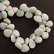 1  Long Strand Amazonite Smooth Briolettes - Heart Shape  Briolettes  8mm-14mm-9 Inches BR1245