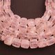 1 Strand Rose Quartz Faceted Cube Briolettes -Rose Quartz Cube Briolettes  - 7mm-10mm 8 Inches BR1255