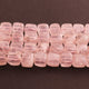 1 Strand Rose Quartz Faceted Cube Briolettes -Rose Quartz Cube Briolettes  - 7mm-10mm 8 Inches BR1255