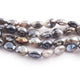 1 Strand Grey MoonStone Silver Coated Faceted Briolettes - Oval Shape Beads 10mmx8mm-11mmX8mm 9 Inches BR1292