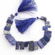 1 Strand Lapis  Faceted Briolettes -rectangle Shape Briolettes  11mmx6mm -19mmx9mm- 8 Inches BR1294