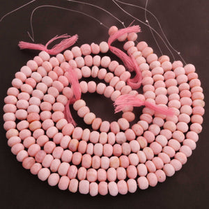 1 Long Strand Pink Opal Faceted Rondelles - Pink Opal Roundel Beads 8mm-9mm 12.5 Inches BR1287