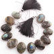 1  Strand Labradorite Faceted Briolettes  -Oval Shape Briolettes - 18mm-26mm 8.5 Inches BR1316