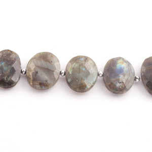 1  Strand Labradorite Faceted Briolettes  -Oval Shape Briolettes - 18mm-26mm 8.5 Inches BR1316