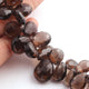 1  Strand Smoky Quartz Faceted Briolettes -Pear Shape  Briolettes -11mmx11mm-16mmx13mm -6 Inche BR1305