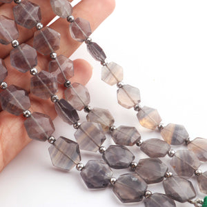 1 Strand Fluorite Gemstone Faceted Briolettes - Hexagon Shape - 12mmx14mm-8 Inches BR1324