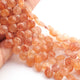 1 Strand Orange Rutile Faceted Briolettes - Heart Shape Briolettes 8mm-9mm 8.5 Inches BR1328