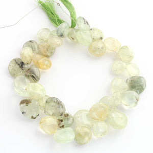 1 Strand Prehnite  Smooth Briolettes - Heart Shape Briolettes - 9mmx6mm-16mmx15mm 7 inches BR1331