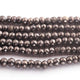 1 Strand Black Pyrite Faceted Rondelles  -Round Shape  Rondelles  7mm-8mm - 8 Inches BR1346