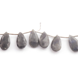 1 Long Strand Labradorite Faceted Briolettes -Pear Shape Briolettes - 20mmx10mm-20mmx11mm - 8 inch BR1343