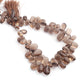 1  Strand Smoky Quartz Smooth Briolettes -Pear Shape  Briolettes  8mmx7mm-17mmx9mm -9.5 Inches BR1394