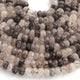 1 Strand Black Rutile Faceted Rondelles - Tourmilated Quartz Faceted Roundelles Beads 8mm-10mm 10 Inches BR1384