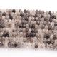 1 Strand Black Rutile Faceted Rondelles - Tourmilated Quartz Faceted Roundelles Beads 8mm-10mm 10 Inches BR1384