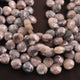 1 Strand Gray  Moonstone Silver Coated  Faceted Briolettes  -Heart Shape Briolettes  - 8mmx8mm-9mmx9mm -6 Inches BR1379