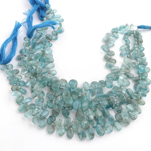 1 Strand Neon Apatite  Smooth Briolettes -pear Beads 11mmx6mm-9mmx4mm  9 Inches BR1408